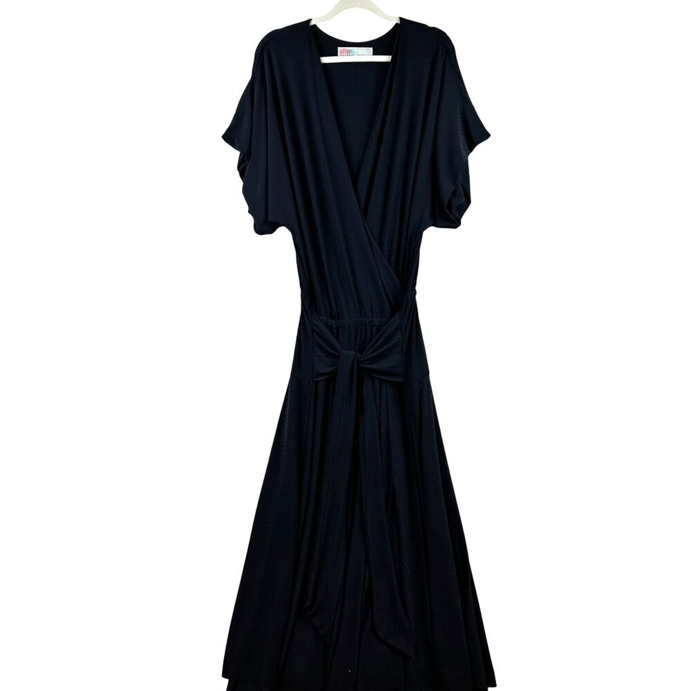 Free People Kauai Midi Wrap Dress Womens S Relaxed Lagenlook Coastal Resort